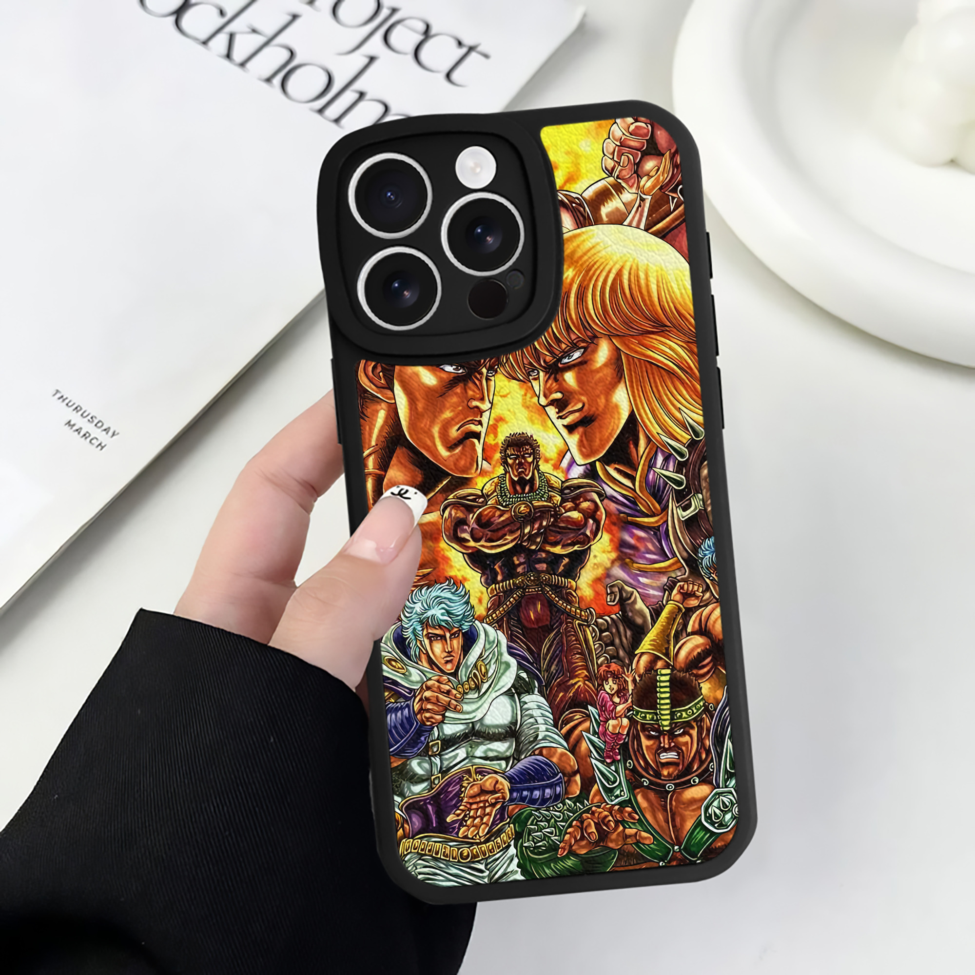 （画像用） 北斗の拳 Fist of the North Star 【iPhone 16シリーズ対応】シリコンスマホケース（レザー調） 材質：シリコン